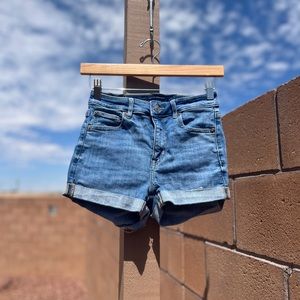 American Eagle Super-High Waisted Next Level Denim Shorts